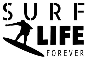 Surf life forever with person on surfboard