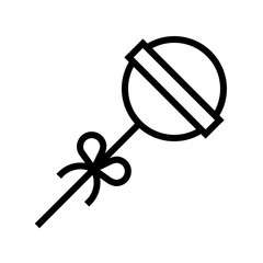 Lollipop gift vector illustration, line style icon