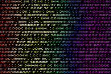 The matrix is ​​digital color. Simulation of computer binary code.