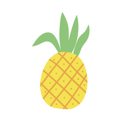 sweet pineapple fruit isolated icon
