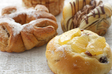 菓子パンのクローズアップのイメージ写真