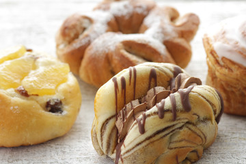 菓子パンのクローズアップのイメージ写真