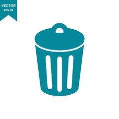 trash can icon vector logo template, trash bin icon 