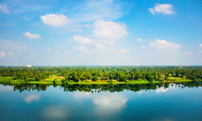 Land Reflection on the lake