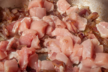  boiling  with meat added