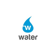 Water Logo Simple Template and Vector