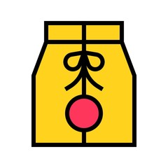 Gift bag vector illustration, filled style icon