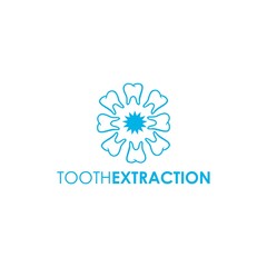 Tooth Extraction Logo Simple Medical