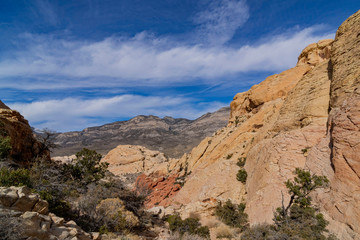 Morning nature view of the famous Red Rock Canyon