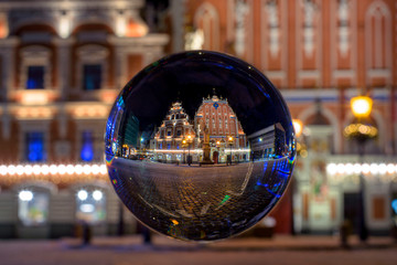 crystal ball in the night
