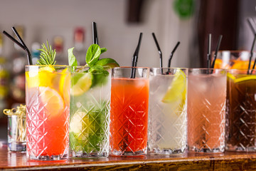 cocktails on the table