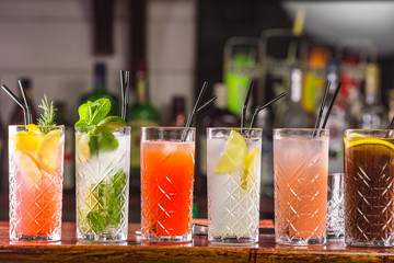 cocktails on the table