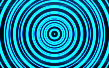 Blue abstract tech circles glowing background.Technology signal.Concentric blue circles design.