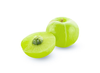 Indian gooseberry on white background