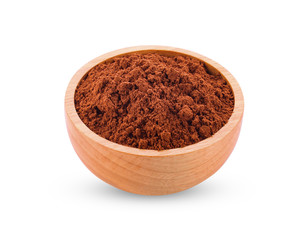 Cocoa powder isolated on a white background