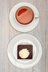 Cream Pie. Chocolate Sponge Cake filled with whipped cream.