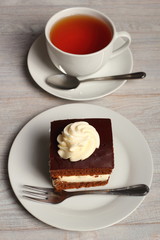 Cream Pie. Chocolate Sponge Cake filled with whipped cream.