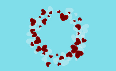 White Holiday Vector Heart Backdrop. Spread Shape 