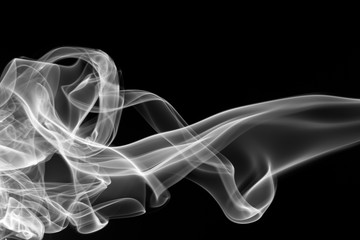 toxic smoke movement on black background for design