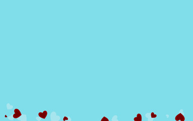 Pink Valentine Vector Confetti Banner. Cute Heart 