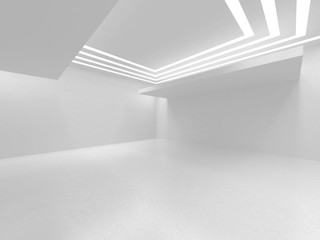 Futuristic White Architecture Design Background