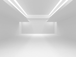 Futuristic White Architecture Design Background