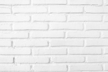 White grunge brick wall texture background.