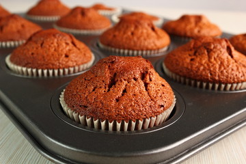 Making Chocolate Muffin.
