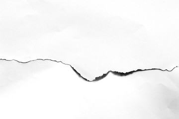 Paper burns on white background