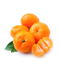 Tangerine fruits.