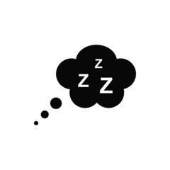 sleep vector isolated icon. rest time flat symbol