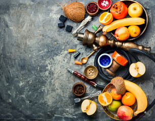 Details of a Persian hookah.