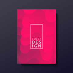 Cover design with abstract shape and color gradient pattern. Template for brochures, posters, banners and cards. Vector illustration.