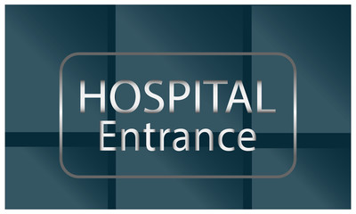 Hospital Entrance Sign vector drawing