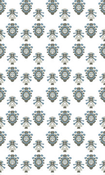 Abstract embroidery seamless ikat pattern