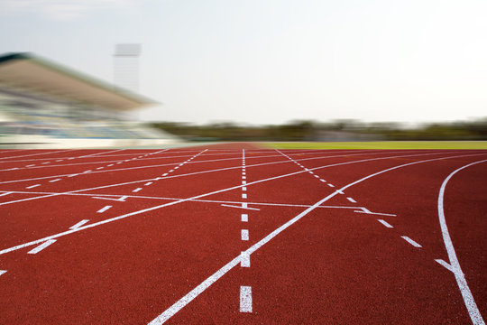 Running Track In Stadium