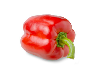 Paprika. Red bell pepper. Isolated on a white background.