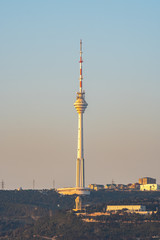 Fototapeta na wymiar 310 meters TV Radio tower in Baku Azerbaijan