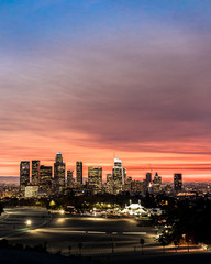 Downtown los angeles sunset