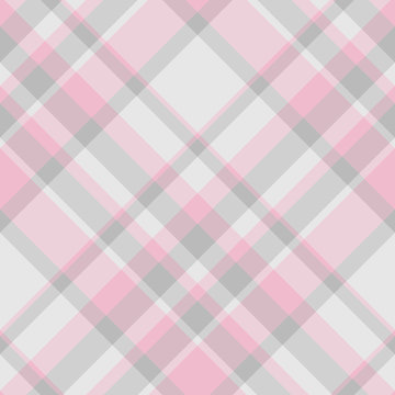 Seamless pattern in cute light pink and grey colors for plaid, fabric, textile, clothes, tablecloth and other things. Vector image. 2