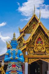 Fototapeta na wymiar Huay Sai Khao Temple With modern and beautiful applied art in Chiang Rai, Thailand