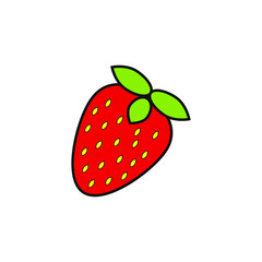 vector icon, delicious strawberry fruit