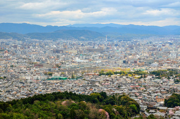 Fototapeta na wymiar 京都　成就山展望台からの眺め