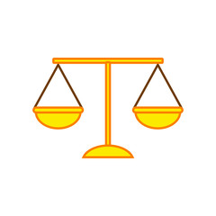 vector icon, scales of justice