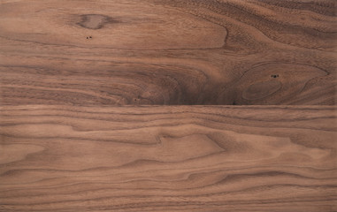 Texture of sanded raw black walnut wood without finish