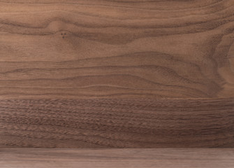Texture of sanded raw black walnut wood without finish for product placement