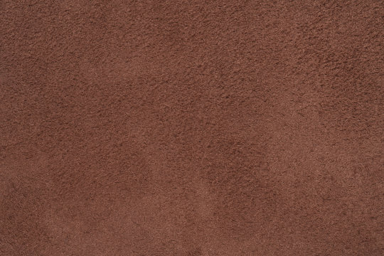 Brown Suede From Back Side Of Leather Texture Background