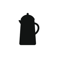 vector icon of coffee maker with handle