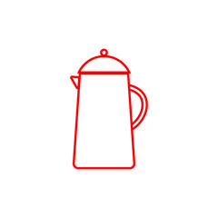 vector icon of coffee maker with handle