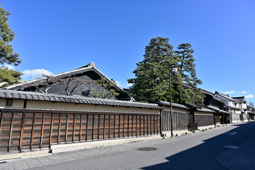 Naklejka premium 有松町の町並み